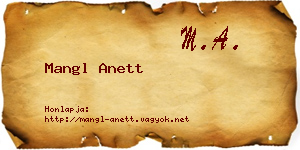 Mangl Anett névjegykártya